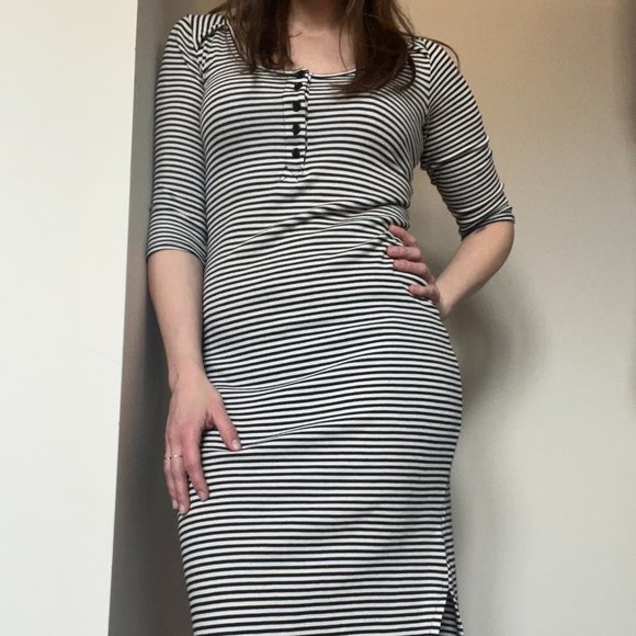 BDG Striped Midi Dress - Picture 1 of 2